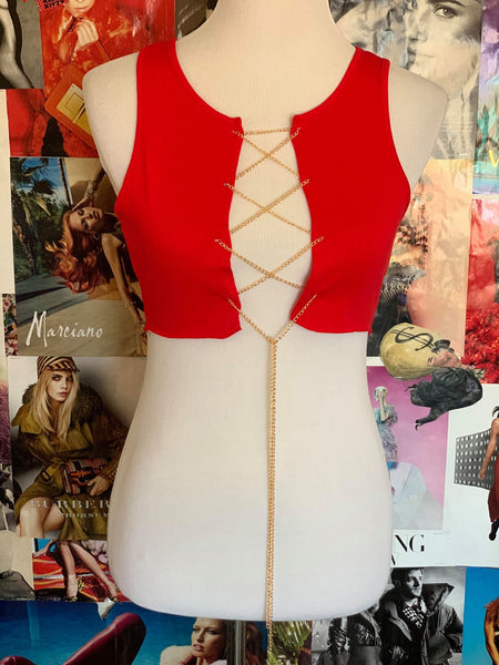 "Off The Chain" Crop Top - White