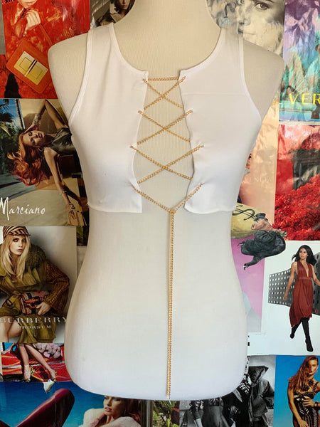 "Off The Chain" Crop Top - Yellow