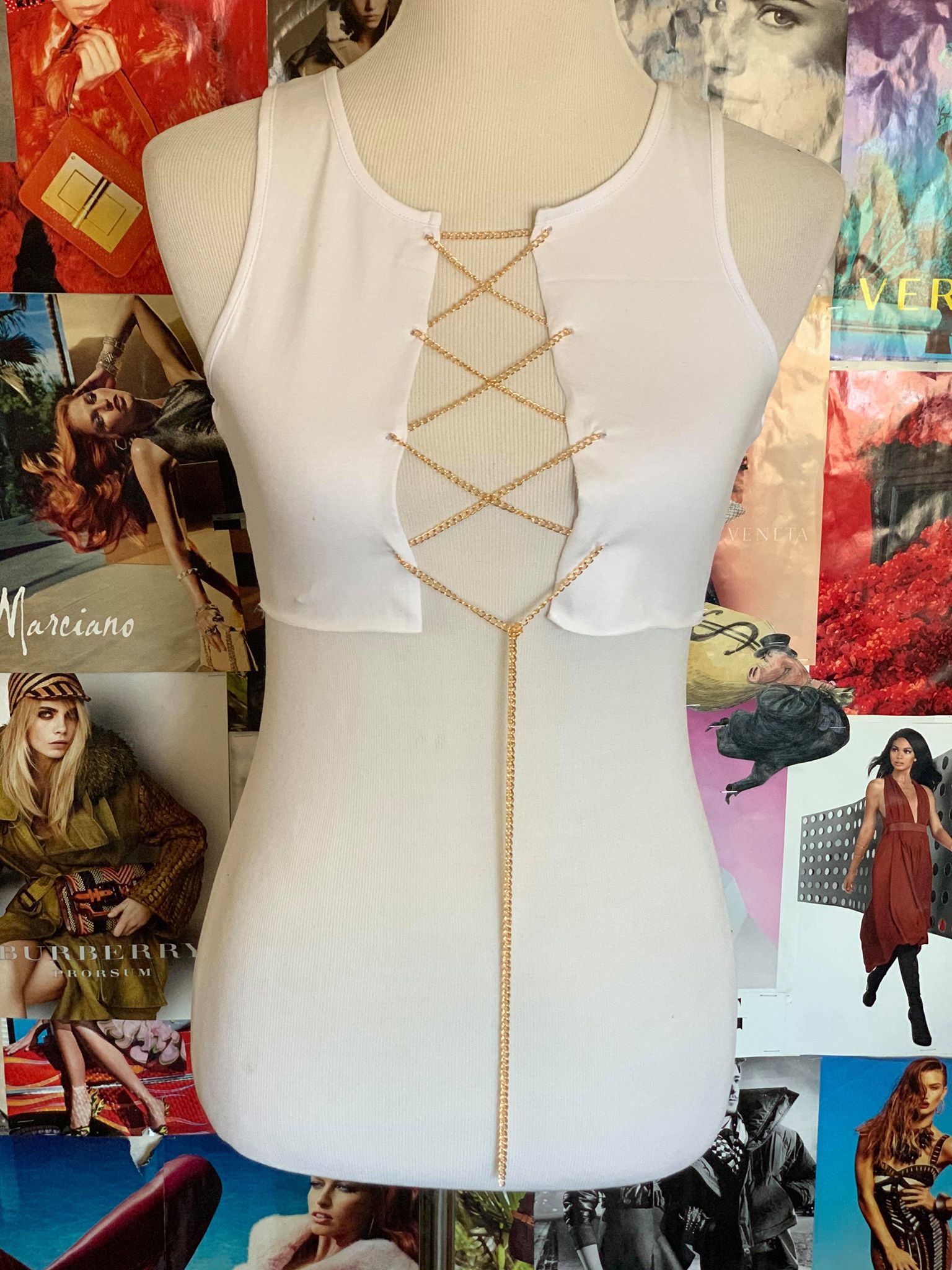 "Off The Chain" Crop Top - White