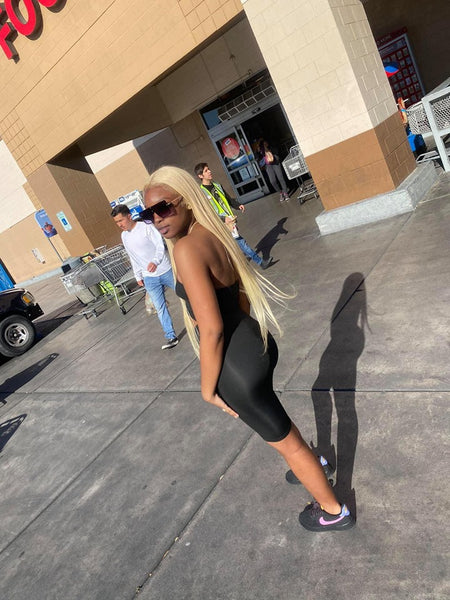 "Lil Ting" Cut-Out Romper - Black