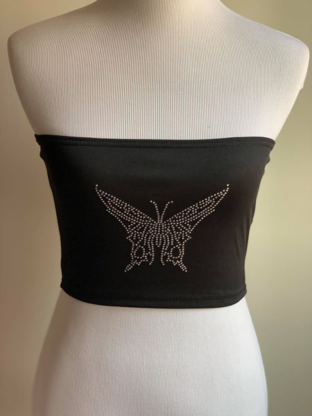 "Butterfly Effect" Tube Top - Black