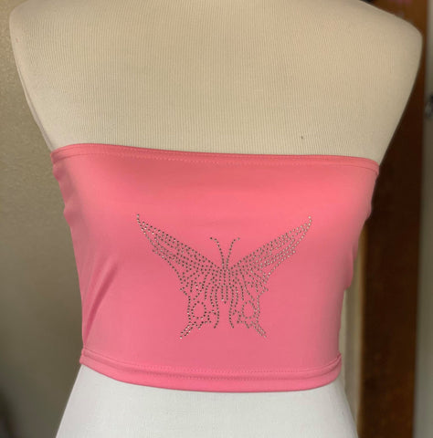 "Butterfly Effect" Tube Top - Pink