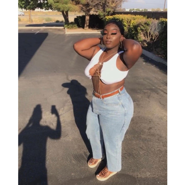 "Off The Chain" Crop Top - White