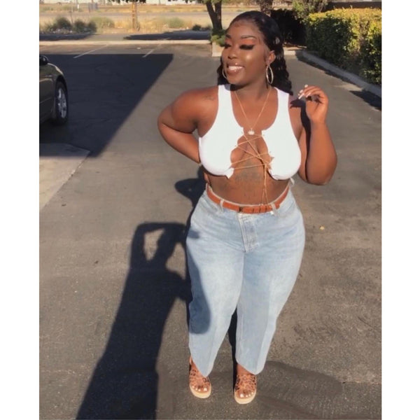 "Off The Chain" Crop Top - White