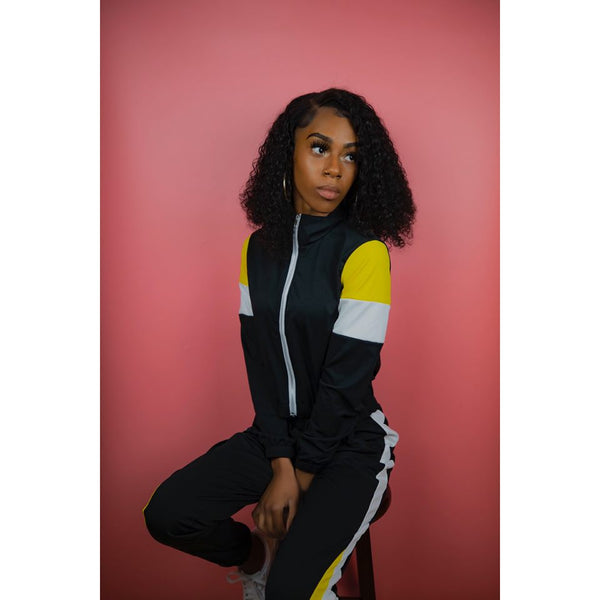Don't Sweat It Two Piece Tracksuit - Black