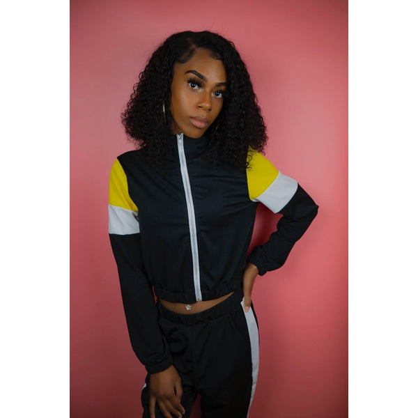 Don't Sweat It Two Piece Tracksuit - Black