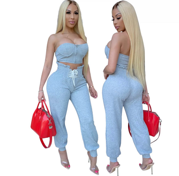 “Soul Ties” Two Piece Set - Gray