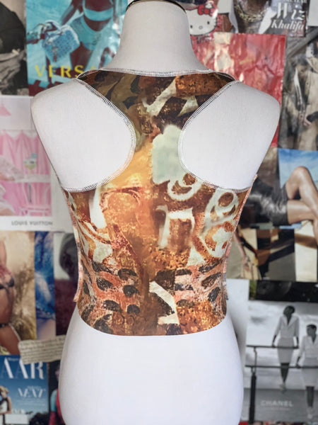 “We’re History” Lace-Up Crop Top