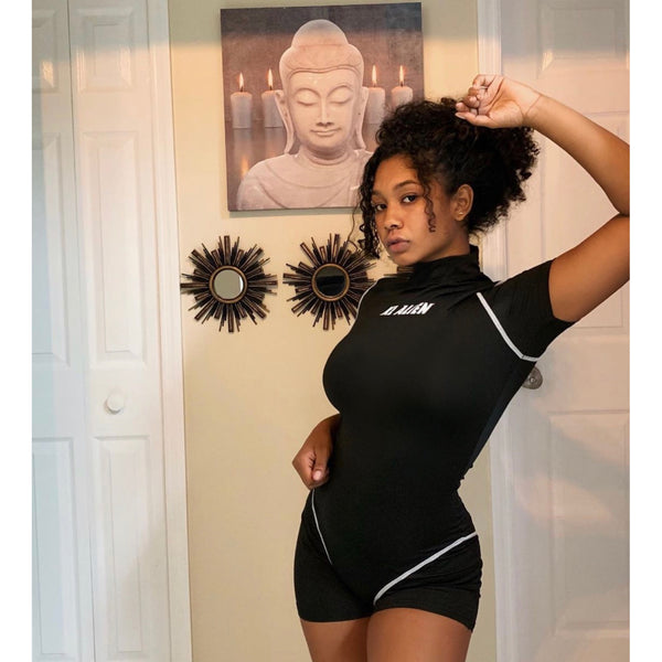 "Area 51" Romper - Black