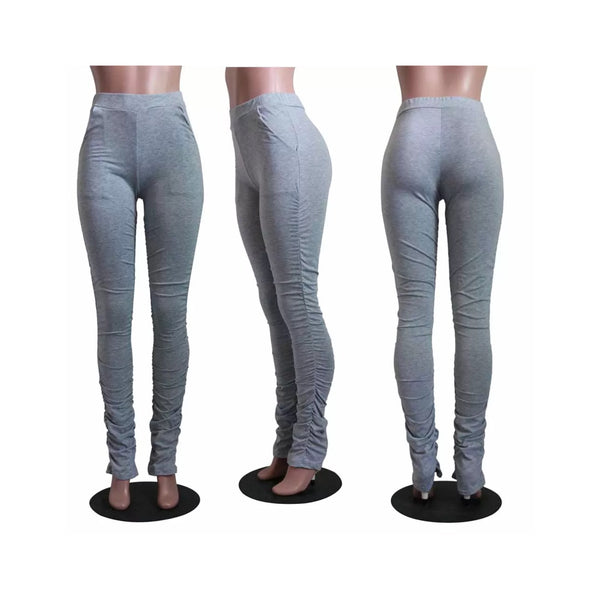 “Steadily Stackin” Pants - Gray