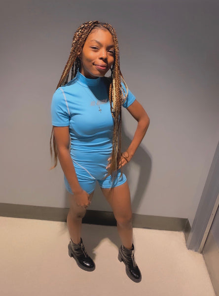 "Area 51" Romper - Teal