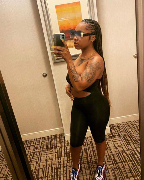 "Lil Ting" Cut-Out Romper - Neon Pink