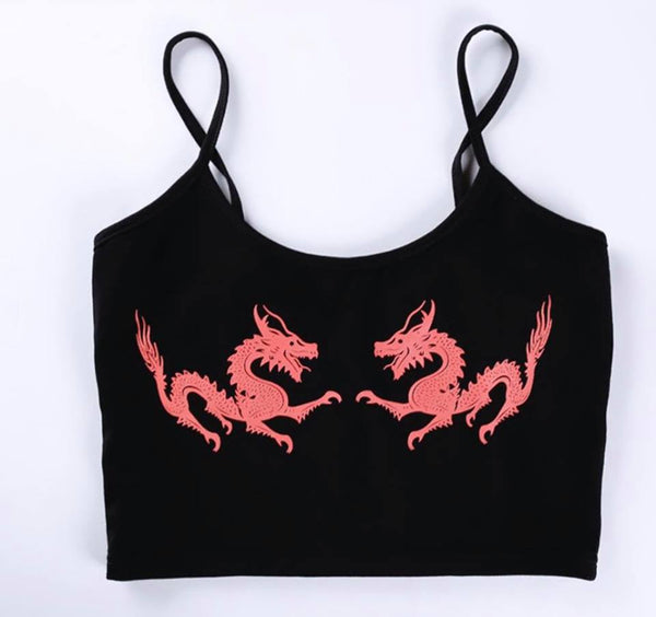 "Kung-Fu" Cropped Tank Top