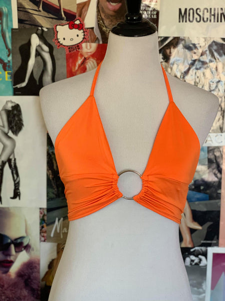 "Put A Ring On It" Crop Top - Orange